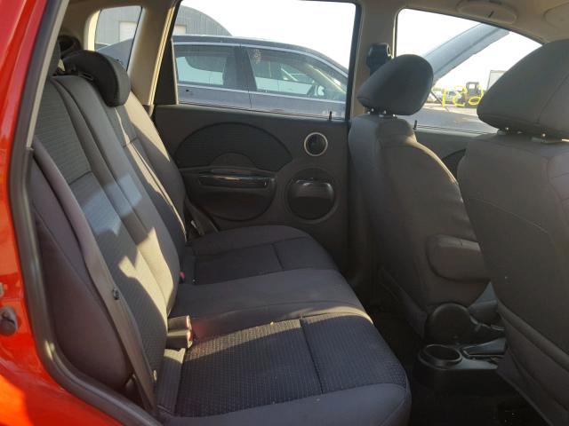 KL1TD66657B757885 - 2007 CHEVROLET AVEO BASE Қызыл фото 6