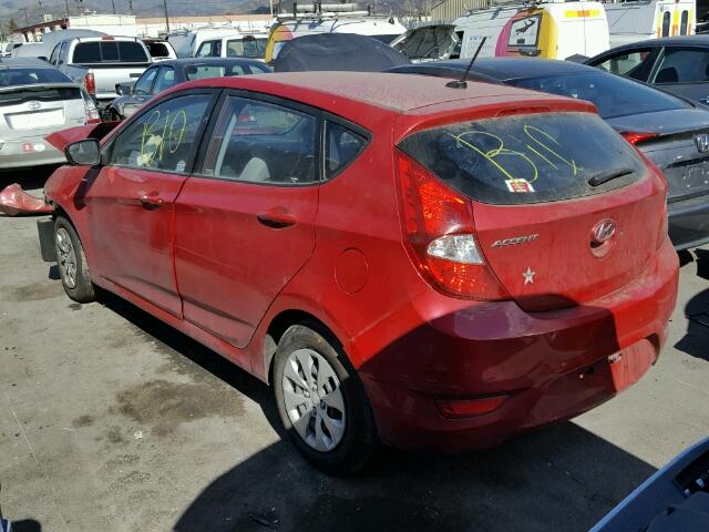 KMHCT5AE9GU240089 - 2016 HYUNDAI ACCENT RED photo 3