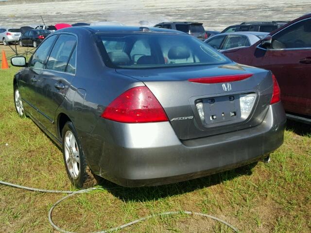 1HGCM55836A000575 - 2006 HONDA ACCORD EX GRAY photo 3