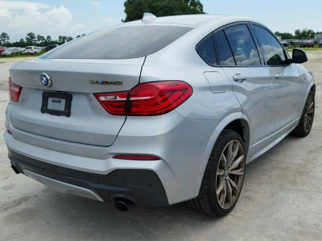 5UXXW7C53H0U25266 - 2017 BMW X4 XDRIVEM SILVER photo 4