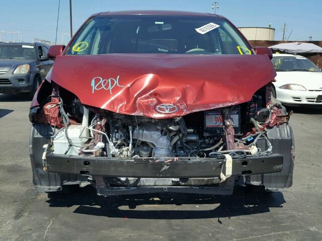 5TDXK3DCXES508186 - 2014 TOYOTA SIENNA SPO BURGUNDY photo 9