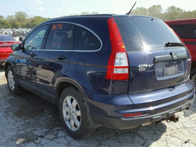 5J6RE4H49BL059471 - 2011 HONDA CR-V SE BLUE photo 3