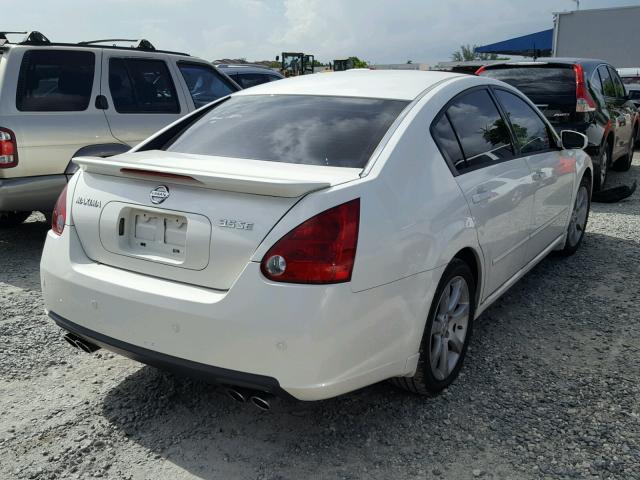 1N4BA41E47C834780 - 2007 NISSAN MAXIMA SE WHITE photo 4