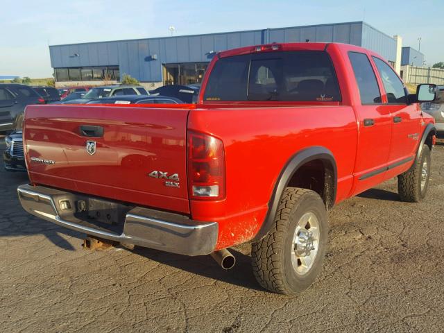 1D7KS28D56J240787 - 2006 DODGE RAM 2500 S RED photo 4