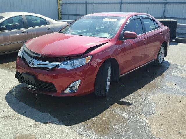 4T4BF1FK7DR295975 - 2013 TOYOTA CAMRY L RED photo 2