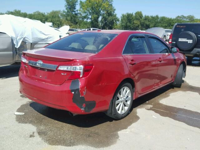 4T4BF1FK7DR295975 - 2013 TOYOTA CAMRY L RED photo 4