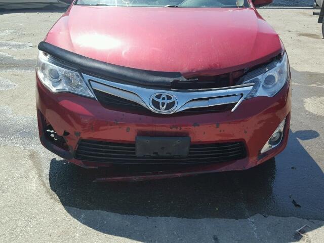 4T4BF1FK7DR295975 - 2013 TOYOTA CAMRY L RED photo 9