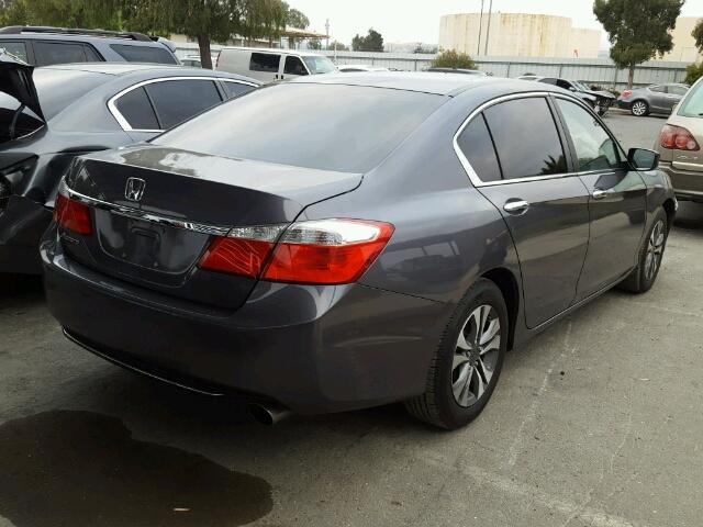 1HGCR2F33DA073459 - 2013 HONDA ACCORD LX GRAY photo 4