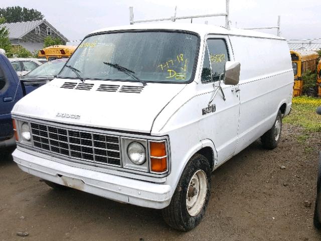 2B7KB33U7DK358459 - 1983 DODGE RAM VAN B3 WHITE photo 2