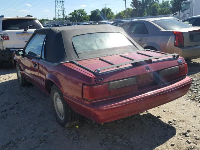 1FACP44M1PF170281 - 1993 FORD MUSTANG LX RED photo 3