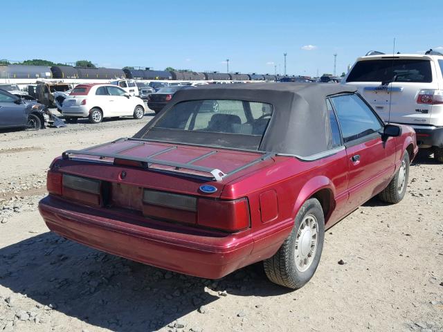 1FACP44M1PF170281 - 1993 FORD MUSTANG LX RED photo 4