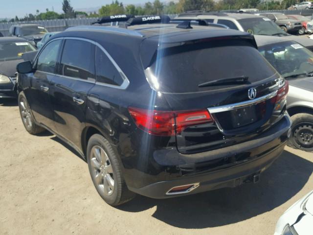 5FRYD4H83EB005337 - 2014 ACURA MDX ADVANC BLACK photo 3