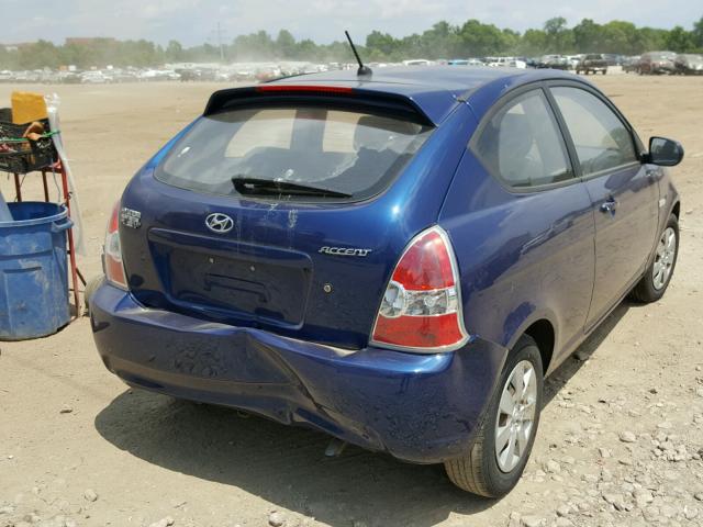 KMHCM3AC3AU174016 - 2010 HYUNDAI ACCENT BLU BLUE photo 4