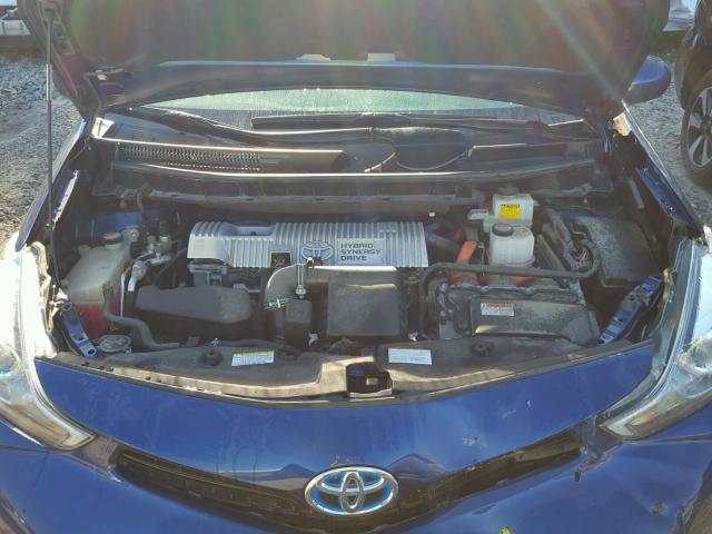 JTDZN3EU6FJ037949 - 2015 TOYOTA PRIUS V BLUE photo 7