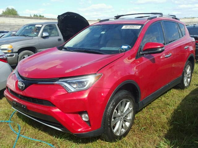 2T3YFREV0GW275061 - 2016 TOYOTA RAV4 RED photo 2