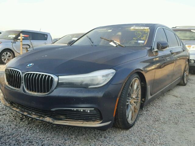 WBA7E2C39HG741104 - 2017 BMW 740 BLUE photo 2