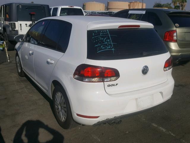 WVWDB7AJ7AW278050 - 2010 VOLKSWAGEN GOLF WHITE photo 3