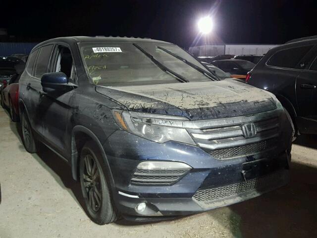 5FNYF5H64HB010891 - 2017 HONDA PILOT EXL BLUE photo 1