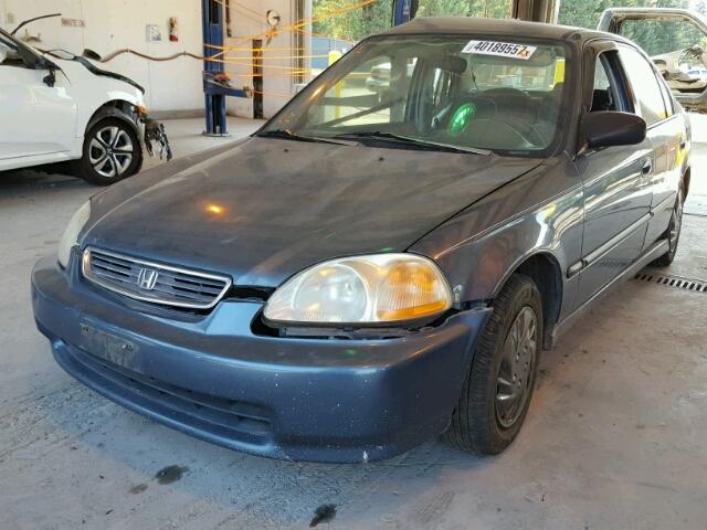 1HGEJ6620TL032689 - 1996 HONDA CIVIC DX BLUE photo 2