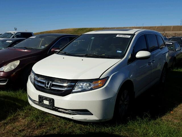 5FNRL5H61EB057305 - 2014 HONDA ODYSSEY WHITE photo 2