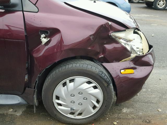 JTKKT624750093215 - 2005 TOYOTA SCION XA ბურგუნდია ფოტო 9