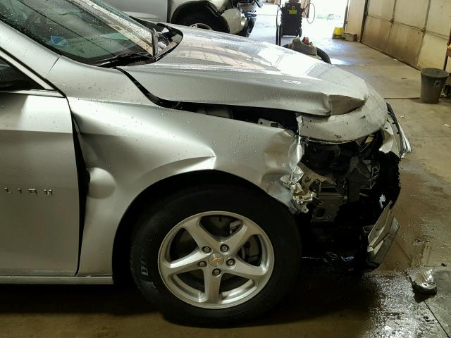 1G1ZB5ST9GF278420 - 2016 CHEVROLET MALIBU LS ვერცხლისფერი ფოტო 9