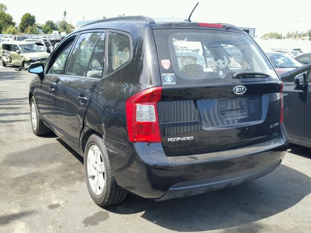 KNAFG526X87135636 - 2008 KIA RONDO LX BLACK photo 3