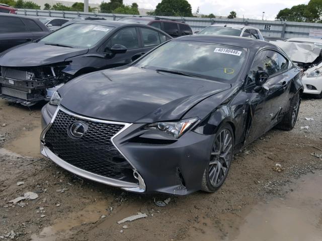 JTHHE5BC5H5017334 - 2017 LEXUS RC 350 BLACK photo 2