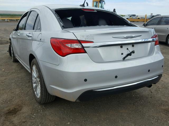 1C3CCBCB0CN197129 - 2012 CHRYSLER 200 LIMITE SILVER photo 3