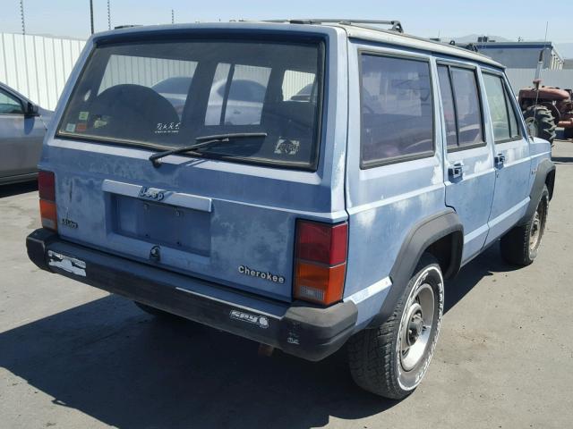 1J4FT28L7KL582590 - 1989 JEEP CHEROKEE BLUE photo 4