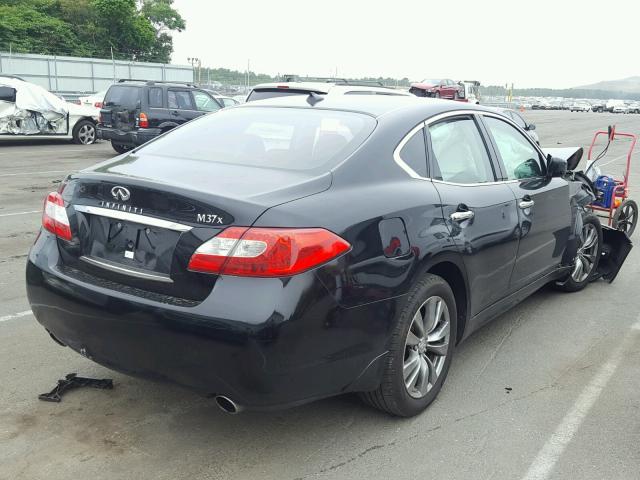 JN1BY1AR4BM376297 - 2011 INFINITI M37 X BLACK photo 4