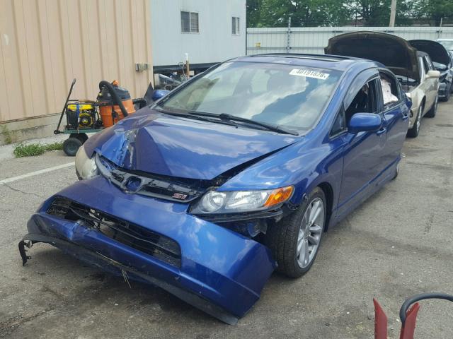 2HGFA55508H702112 - 2008 HONDA CIVIC SI BLUE photo 2