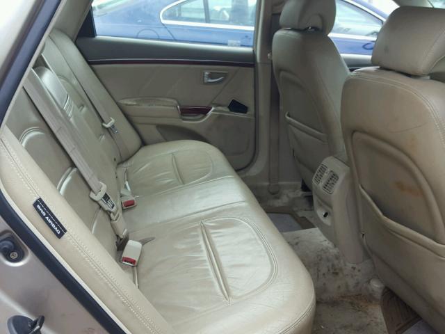 KMHFC46F96A033999 - 2006 HYUNDAI AZERA SE BEIGE photo 6