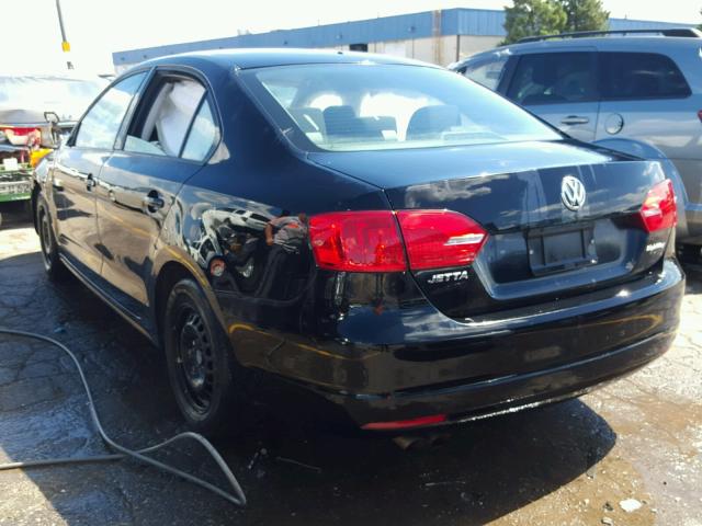 3VW2K7AJ6EM233885 - 2014 VOLKSWAGEN JETTA BASE Սև լուսանկար 3