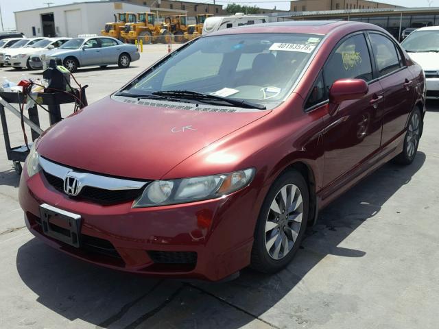 2HGFA169X9H353066 - 2009 HONDA CIVIC EXL Bordo foto 2
