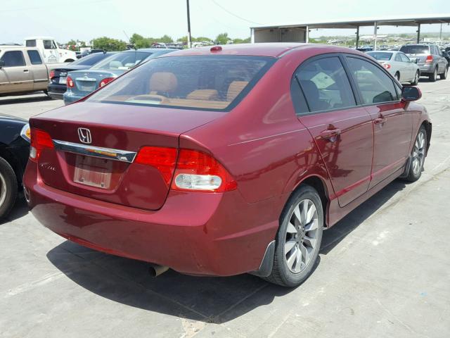 2HGFA169X9H353066 - 2009 HONDA CIVIC EXL Bordo foto 4