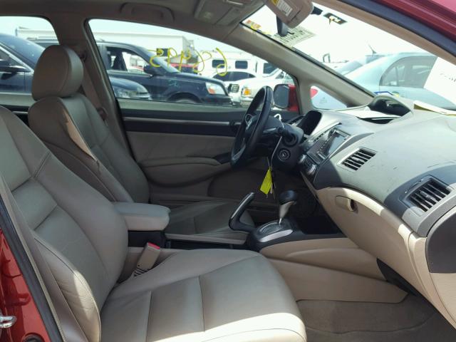 2HGFA169X9H353066 - 2009 HONDA CIVIC EXL Bordo foto 5
