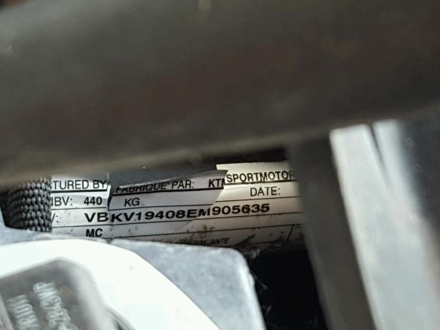 VBKV19408EM905635 - 2014 KTM 1190 ADVEN ORANGE photo 10