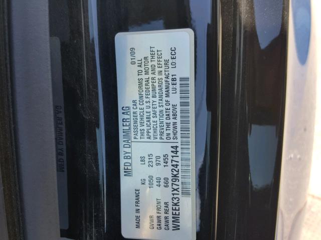 WMEEK31X79K247144 - 2009 SMART FORTWO PAS 蓝色 照片 10