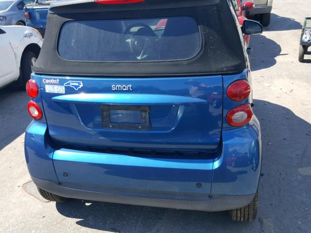 WMEEK31X79K247144 - 2009 SMART FORTWO PAS 蓝色 照片 6