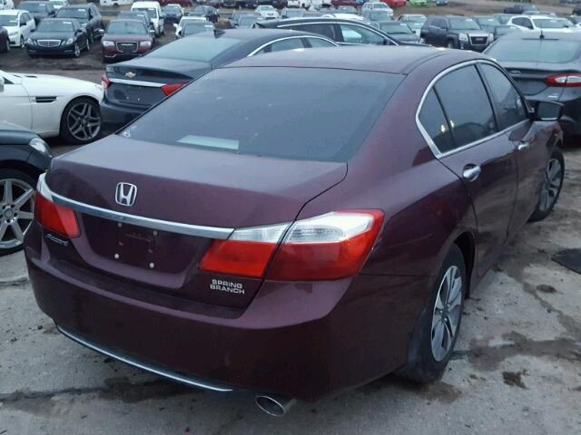 1HGCR2F35EA153945 - 2014 HONDA ACCORD PURPLE photo 4