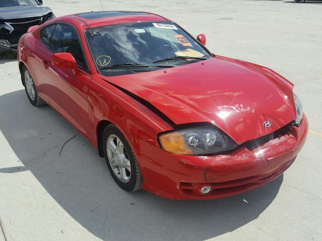 KMHHN65F83U026987 - 2003 HYUNDAI TIBURON GT RED photo 1