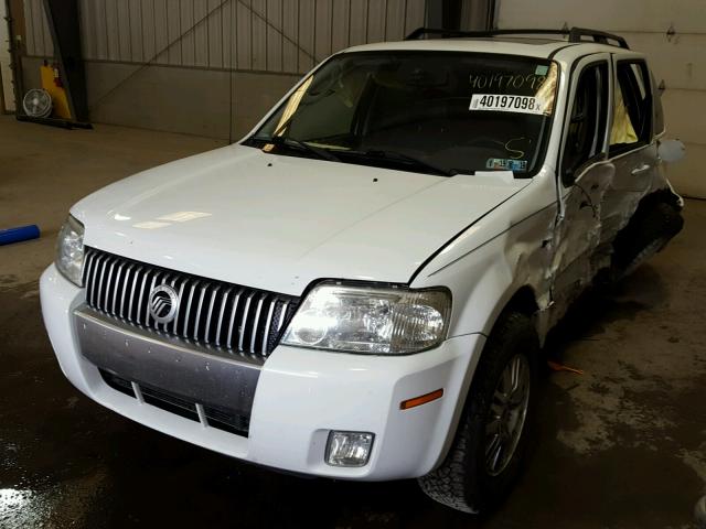 4M2CU97167KJ09155 - 2007 MERCURY MARINER PR WHITE photo 2