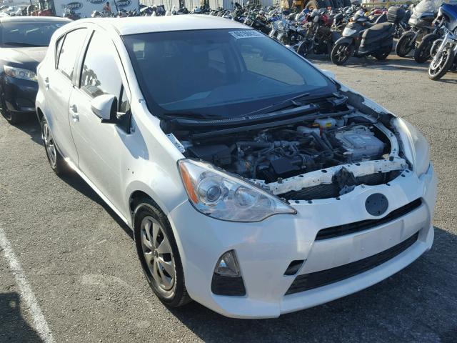 JTDKDTB37C1503674 - 2012 TOYOTA PRIUS C WHITE photo 1