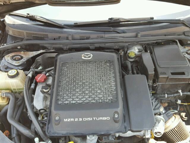 JM1BK34L081162001 - 2008 MAZDA SPEED 3 BLACK photo 7