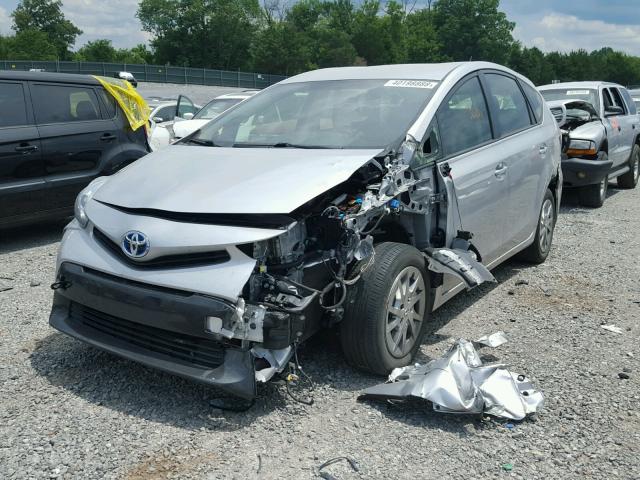 JTDZN3EU6FJ020245 - 2015 TOYOTA PRIUS V SILVER photo 2