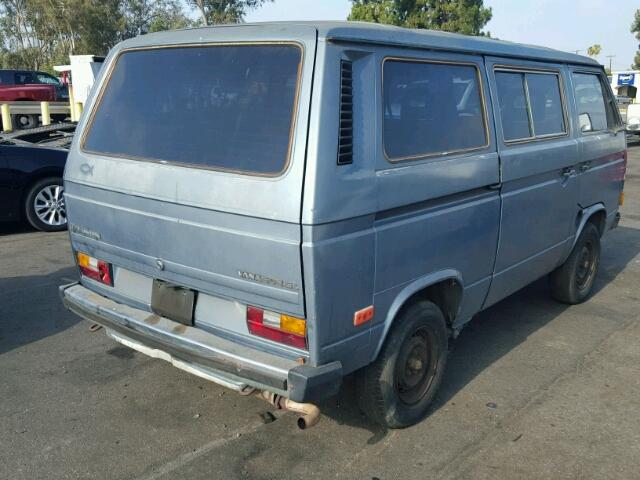 WV2YB0253FH117699 - 1985 VOLKSWAGEN VANAGON BU BLUE photo 4