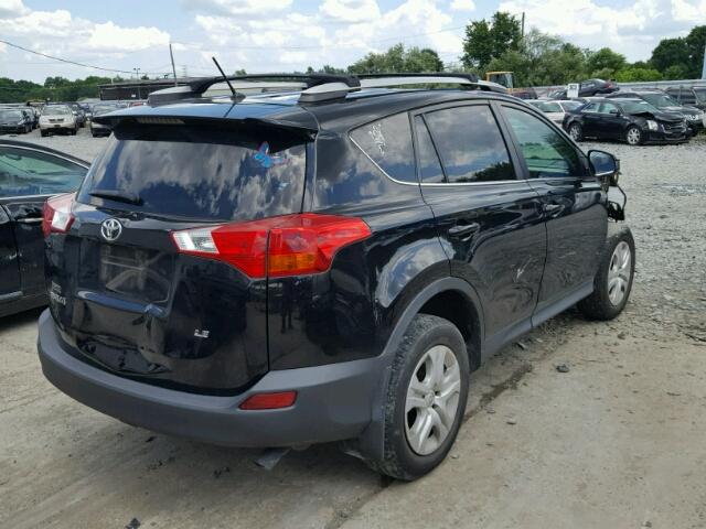 2T3ZFREV7EW097845 - 2014 TOYOTA RAV4 LE BLACK photo 4