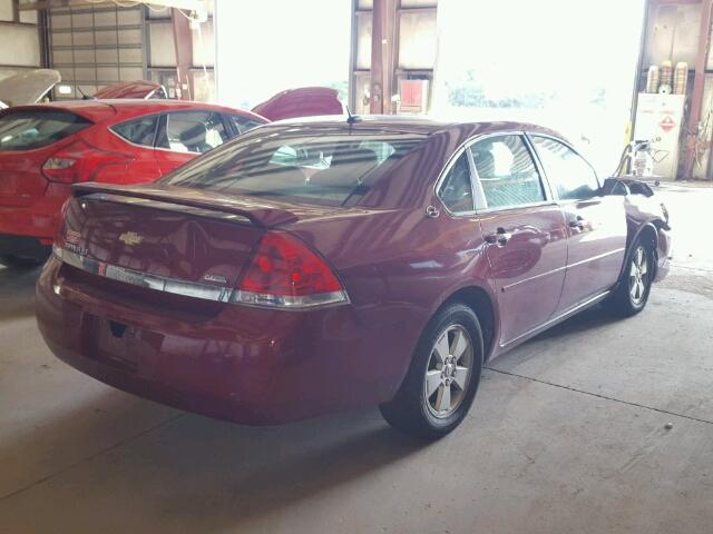 2G1WT58K289258146 - 2008 CHEVROLET IMPALA LT MAROON photo 4