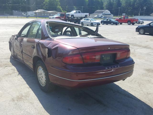 2G4WB52K8V1458232 - 1997 BUICK REGAL LS MAROON photo 3